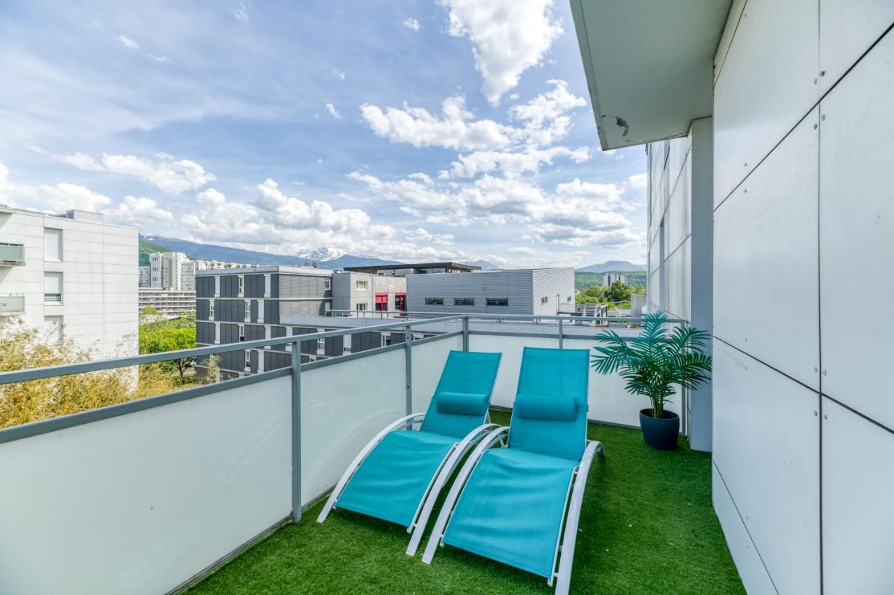 Apt 2 Chambres Terrasse 20M2 Grenoble Extérieur photo
